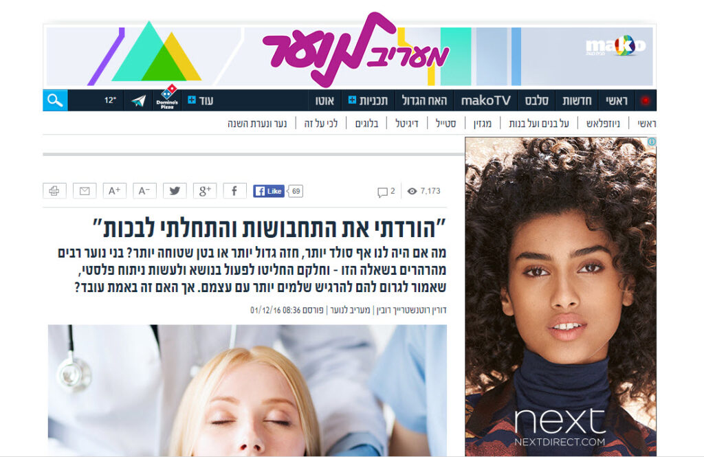 ראיון עם ד"ר זרצקי במגזין מעריב לנוער